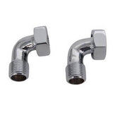 Barclay - Bent Bathcock Couplings, Set, Brushed Nickel - Brushed Nickel