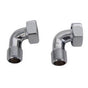 Barclay - Bent Bathcock Couplings, Set, Brushed Nickel - Brushed Nickel