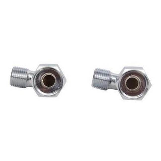 Barclay - Bent Bathcock Couplings, Set, Polished Chrome - Polished Chrome