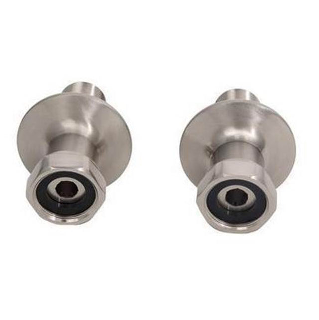 Barclay - Straight Couplers for CI Tubs, Polished Chrome - Polished Chrome