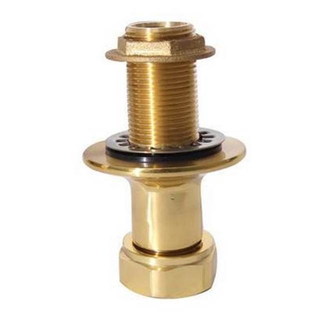 Barclay - Straight Couplers for CI Tubs, Polished Brass - Polished Brass