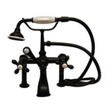 Barclay - Elephant Spout Hand Shwr, 6'', Mounts, Cross Hdls,Matte Black - Matte Black