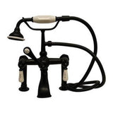 Barclay - Elephant Spout Hand Shwr, 6''  Mounts, Porc Hdls,Matte Black - Matte Black