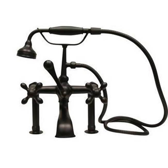 Barclay - Elephant Spout,HndShwr,60''Hose Cross Hndls,Mtl Divter,Matt BL - Matte Black