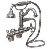 Barclay - Hook Spout w/Hand Shwr,Tub Wall Mount,Metal Lever Hdls,CP - Polished Chrome