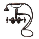 Barclay - Hook Spout w/Hand Shwr,Tub Wall Mount,Metal Cross Hdl,ORB - Oil Rubbed Bronze