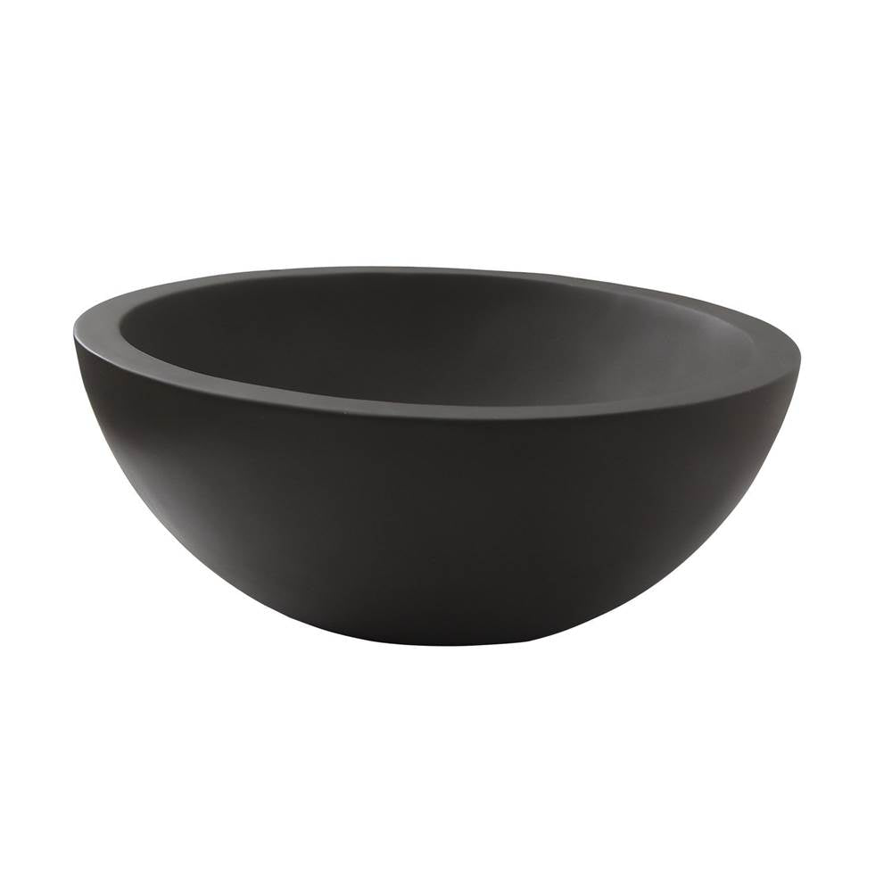 Barclay - Caspar Small Oval Vessel Dark Grey Concrete - Cool Gray