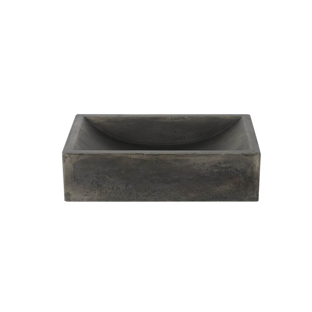 Barclay - Eldon Rect Above Counter Basin Dark Grey Concrete - Cool Gray