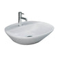 Barclay - Variant 19-3/4''x16-1/2'' Oval CounterTop Basin,1-Tap Hole,WH - White