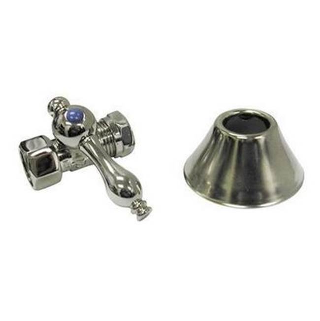 Barclay - Straight Stop w/Flange, 1/2'' Comp x 1/2'' IPS,Matt Black,SET - Matte Black