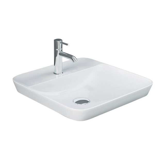 Barclay - Variant 16-1/2'' Square Drop-In Basin,1-Hole W/DECK,White - White