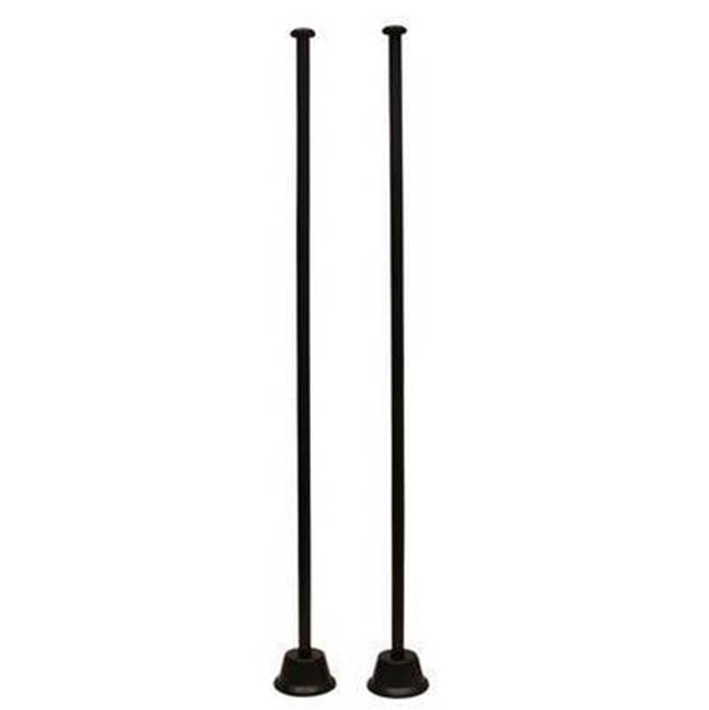 Barclay - Straight Bath Supplies, No Stops, w/Hdwe, Matte Black - Matte Black