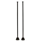 Barclay - Straight Bath Supplies, No Stops, w/Hdwe, Matte Black - Matte Black