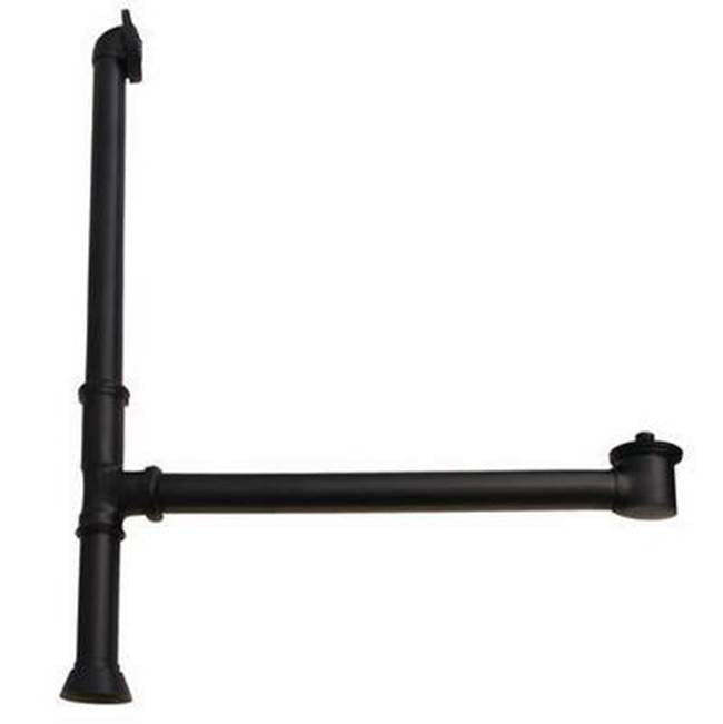 Barclay - Extended Tub Waste & Overflow Matte Black - Matte Black