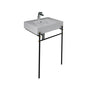 Barclay - Des 610 Basin 1-Hole WHITE, with brass stand, Matte Black - Matte Black