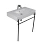 Barclay - Des 810 Basin 8'' Widespred WH, with brass stand, Matte Black - Matte Black