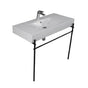 Barclay - Des 1010 Basin 4'' Centrset WH, with brass stand, Matte Black - Matte Black