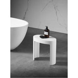 Barclay - BARstone Shower Stool Round White Matt - Matte White