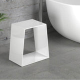 BARstone Shower Stool, White Gloss