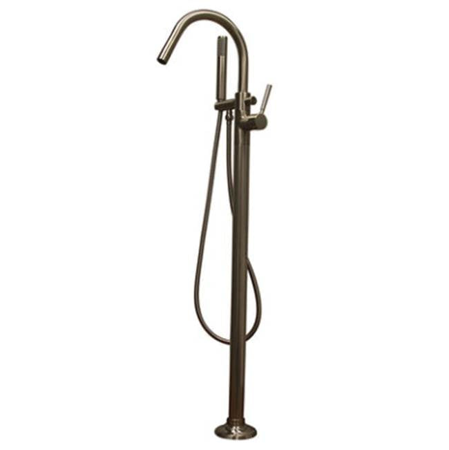 Barclay - Dolan Freestanding Gooseneck Tub Filler, Matte Black - Matte Black