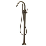 Barclay - Dolan Freestanding Gooseneck Tub Filler, Matte Black - Matte Black