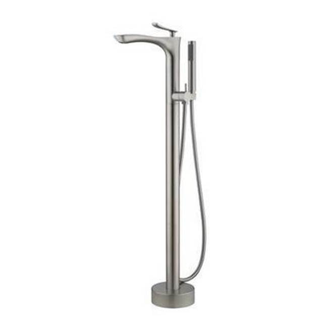 Barclay - Kayla Freestandng Tub Filler  w/HS, Brushed Nickel - Brushed Nickel
