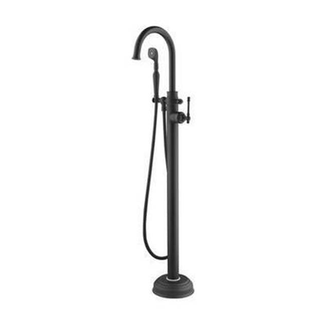 Barclay - LeBaron Freestandng Tub Filler  w/HS, Matt Black - Matte Black