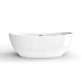 Barclay - Mystique 59'' dbl slipper AC Tub,W/internal drain-OF,MB - Matte Black