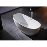 Mystique 59'' dbl slipper AC Tub,W/internal drain-OF,BN