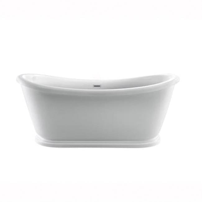 Barclay - Moira 63'' AC Freestanding Tub White,w/Internal Drain-OF WH - White