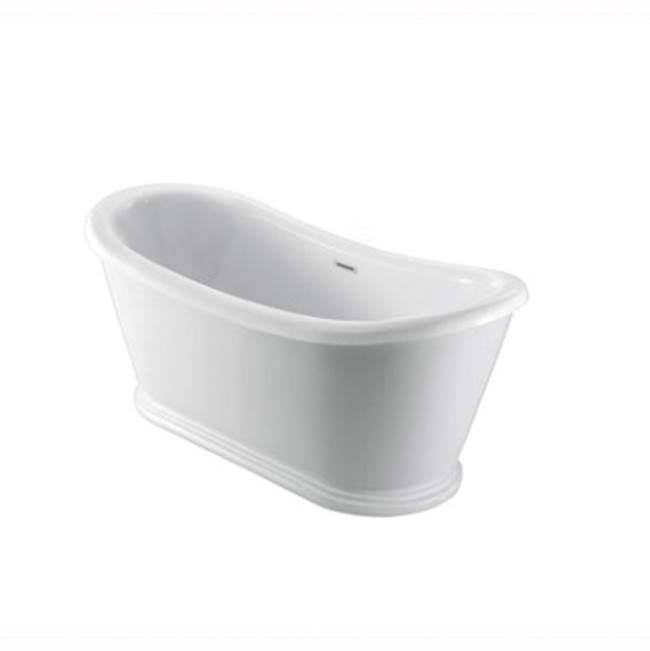 Moira 63'' AC Freestanding Tub White,w/Internal Drain-OF BN