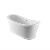 Moira 63'' AC Freestanding Tub White,w/Internal Drain-OF BN