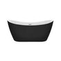 Barclay - Nairobi 67''AC Tub Light Grey W/Internal Drain & OF White - White