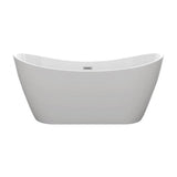 Nairobi 67''AC Tub Light Grey W/Internal Drain & OF BG