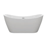 Nairobi 67''AC Tub Matte White W/Internal Drain & OF BG