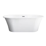 Barclay - Nouri 66'' AC Tub Light Grey W/ Internal Drain & OF White - White