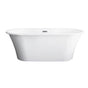 Barclay - Nouri 66'' AC Tub Light Grey W/ Internal Drain & OF White - White