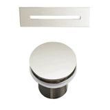 Nouri 66'' AC Tub Light Grey W/ Internal Drain & OF Brush Gold