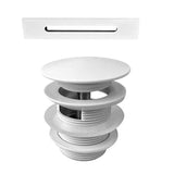 Nouri 66'' AC Tub Matt White W/ Internal Drain & OF Brush Gold