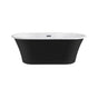 Barclay - Nouri 65'' AC Tub Matt Black W/ Internal Drain & OF White - White