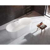 Olmos 59''AC Tub W/Tap Deck, W/Internal drain-OF,BN