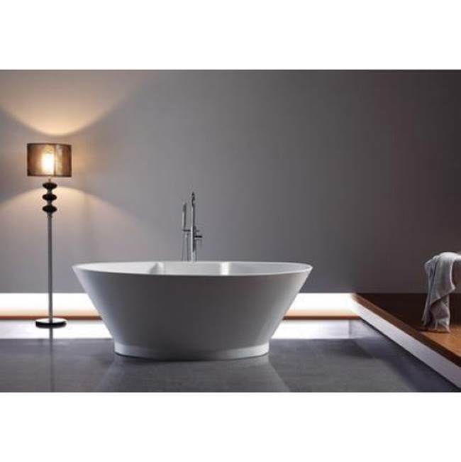 Portia 67''AC Tub W/Tap Deck W/internal drain-OF,BN