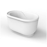 Pearl 47'' AC Oval Freestanding w/Internal Drain & OF Pipe, BN