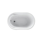 Pearl 47'' AC Oval Freestanding w/Internal Drain & OF Pipe, BN