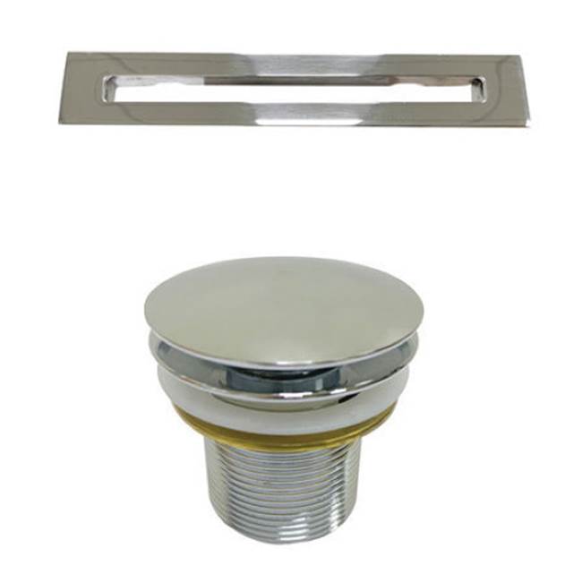 Pearl 47'' AC Oval Freestanding w/Internal Drain & OF Pipe, BN