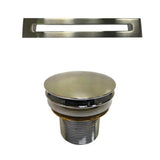 Pearl 47'' AC Oval Freestanding w/Internal Drain & OF Pipe, BN
