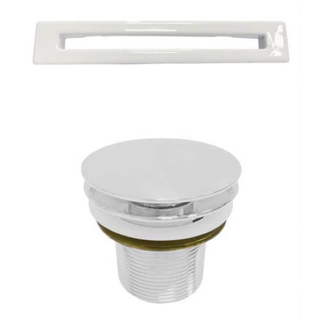 Pearl 47'' AC Oval Freestanding w/Internal Drain & OF Pipe, BN