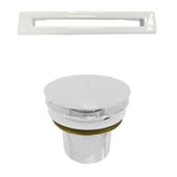Pearl 47'' AC Oval Freestanding w/Internal Drain & OF Pipe, BN