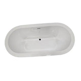 Pelham 65'' Freestanding AC WHTub,W/Internal Drain & OF BN