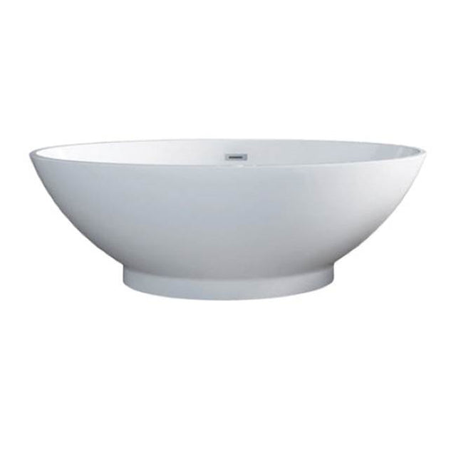 Barclay - Noelani 66''Oval AC Tub,Matte White W/Internal Drain & OF WH - White
